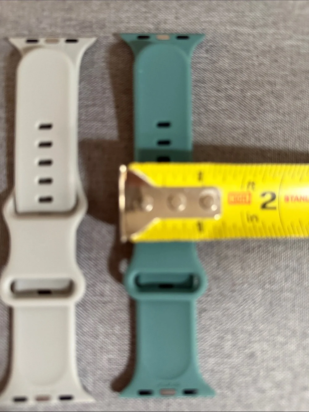 Silicone Replacement Watch Bands - White, Light Gray, Teal 40-42mm